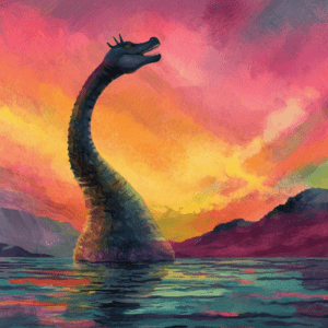Colorful Loch Ness Monster