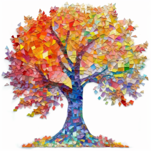 Colorful Autumn Maple Tree | Tree of Life Mosaic Art