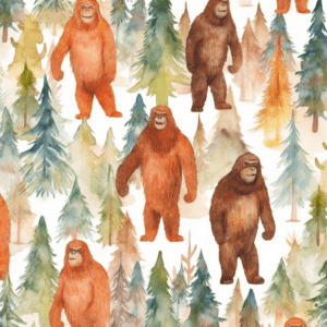 Fun Sasquatch Bigfoot Watercolor
