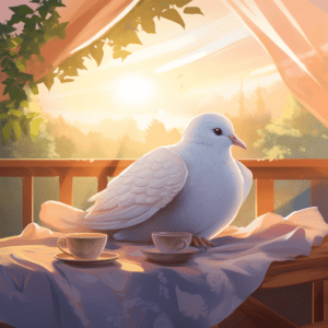 Dove of Peace White Dove Sunrise Morning Visitor