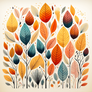 Autumn Leaves Fall Modern Boho