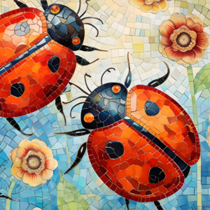 Ladybugs and Sunflowers Mosaic