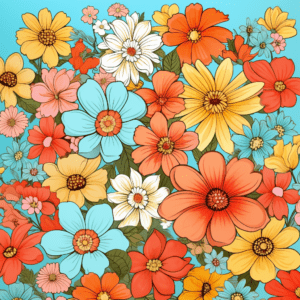Cottagecore Retro Flowers 70s Groovy Boho