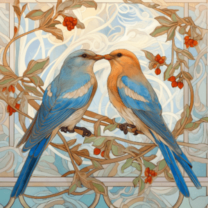 Blue Birds in Love
