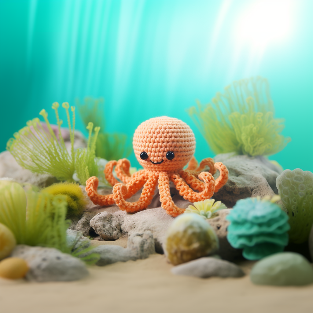 Crochet Lover Orange Octopus