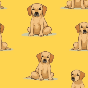 Yellow Lab Puppies Pattern