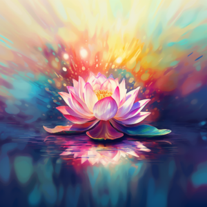 Lotus Flower Yoga Meditation Watercolor