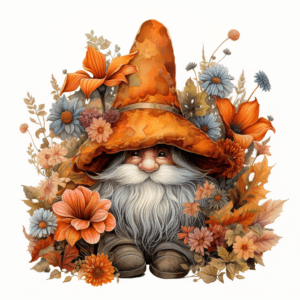 Happy Fall Gnome Autumn Leaves