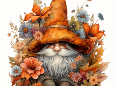 Happy Fall Gnome Autumn Leaves