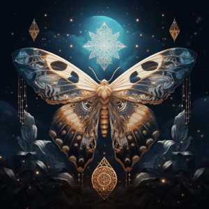 Moth Lunar Night Sky Wiccan Vibes