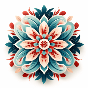 Mandala Warm Color Tones Beautiful Flowers