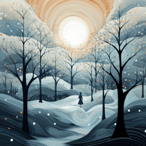 Winter Forest Wonderful Snow Walk Abstract