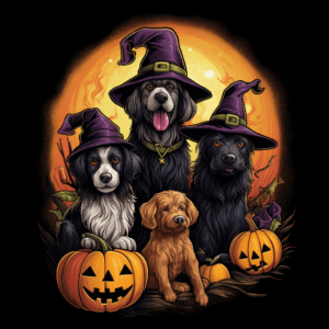 Cute Halloween Dogs | Puppies Wearing Witch Hats