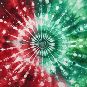 Christmas Tie Dye Peace Mandala Holiday Hippie