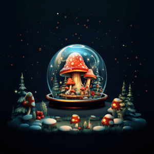 Magical Mushroom Terrarium Mushroom Aesthetic Art