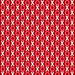 XOXO Kisses Pattern Hugs Pink Aesthetic
