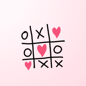 XOXO Tic Tac Toe Hearts Cute Board