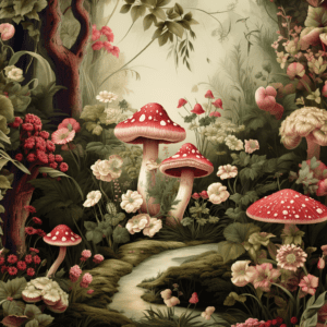 Toadstool Mushroom Floral Cottagecore Forest