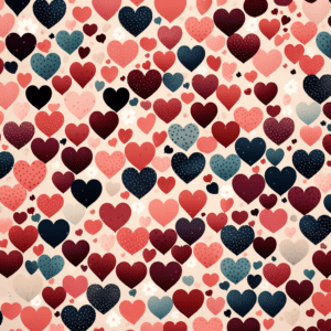 Hearts Cute Vintage Style Pattern Pink Background