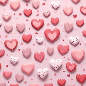 Hearts Cute Valentine Pink Pattern Design