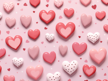 Hearts Cute Valentine Pink Pattern Design