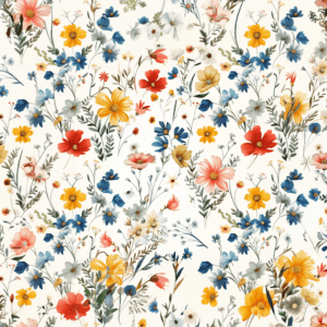 Boho Floral Bouquet Artwork Spring and Summer Blossoms