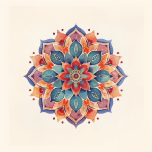 Colorful Harmony Mandala Art Intricate Spiritual Watercolor