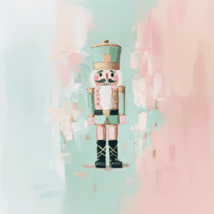 Charming Nutcracker in Soft Pastel Colors Holiday Christmas