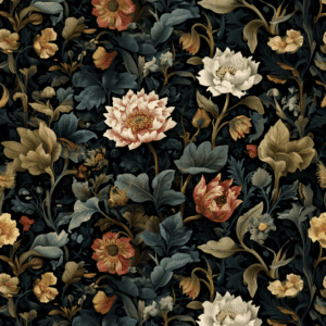 Dark Flower Garden Boho Dark Academia Vintage Aesthetic